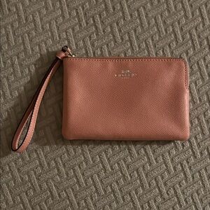 Coach Blush Leather Wristlet